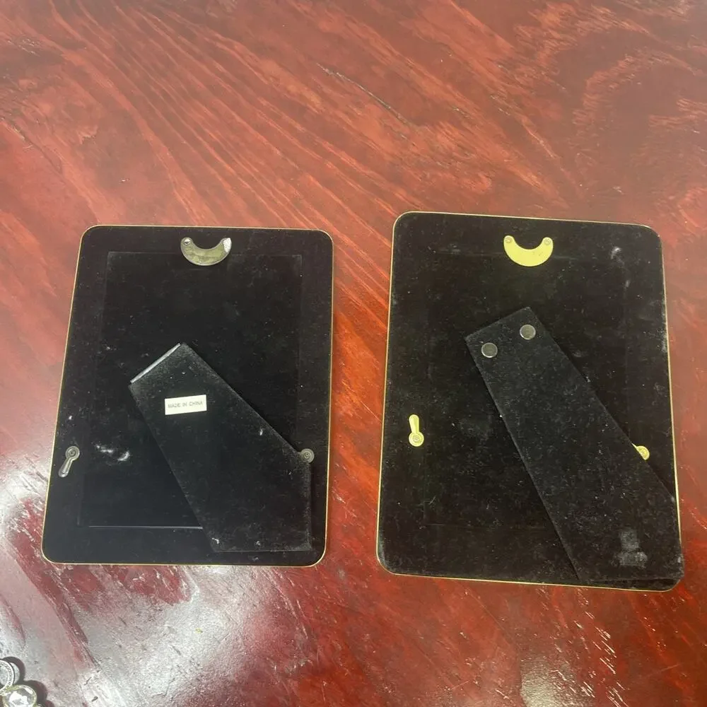Set Of 2 Vintage Solid Brass Picture Frames – 5x7”